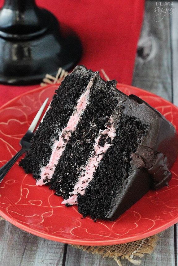 All you need to know about this cake is that it has <a href="http://www.lifeloveandsugar.com/2015/10/14/red-wine-chocolate-cake/" target="_blank">red wine in it</a> AND raspberry buttercream. 