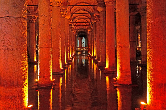 Get a history lesson in Turkey's underground Basilica Cistern.