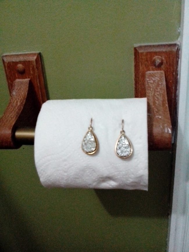 To be fair, at least drunk you didn't put the earrings <em>in</em> the toilet.