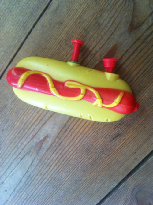 A water gun shaped like a hot dog. Necessary.