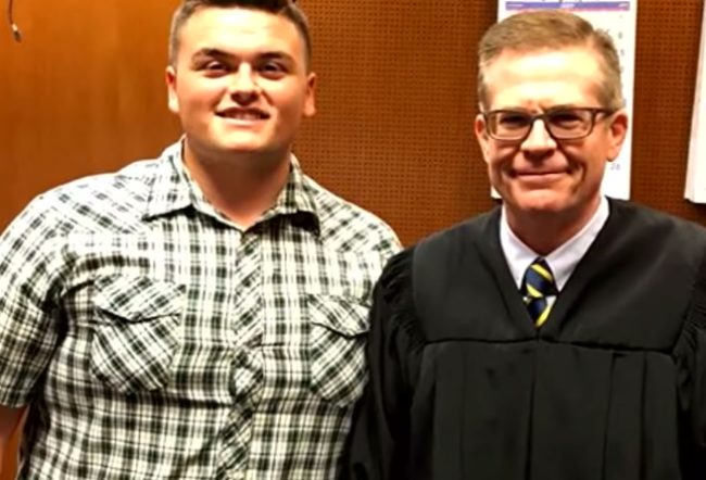 Now he's a senior in high school with great grades and is full of confidence he never had before. And just last month, his foster parents gave him the best surprise of his life with the help of this judge.