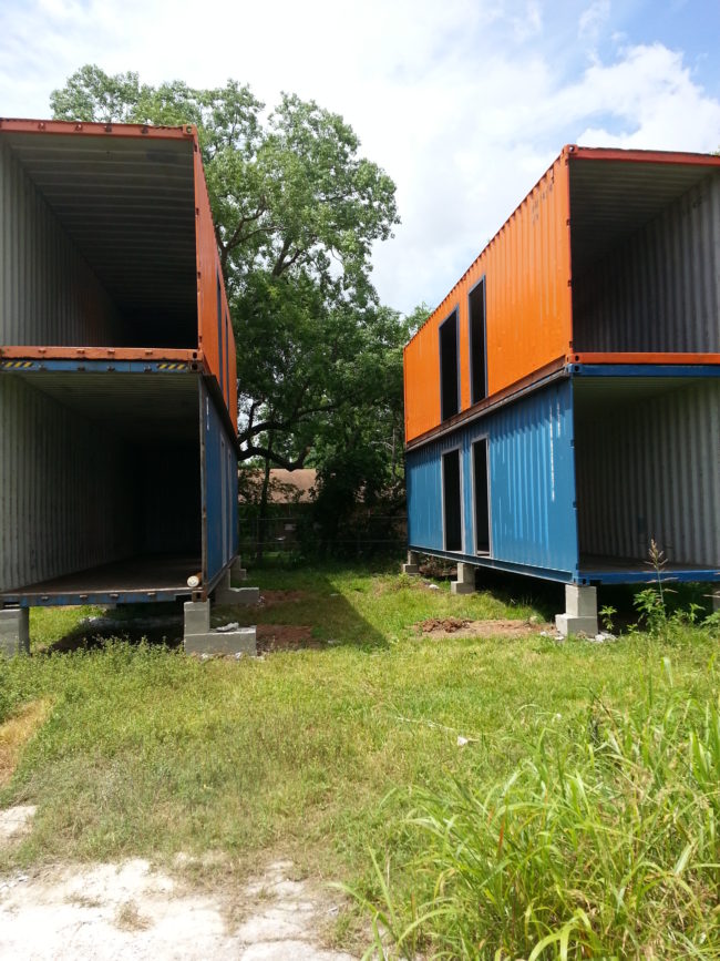 Here come the shipping containers! (Not sure why someone would just have some lying around, but whatever.)