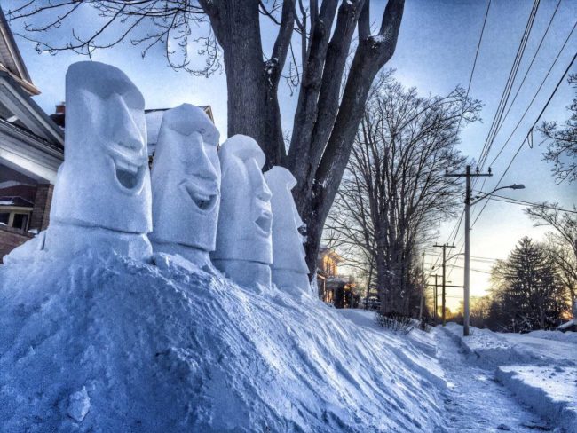 These Easter Island dudes are happy!