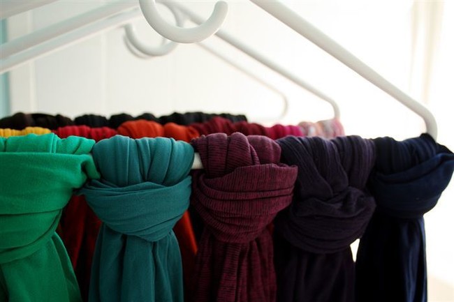 Hang your scarves on hangers to keep them out of the way.