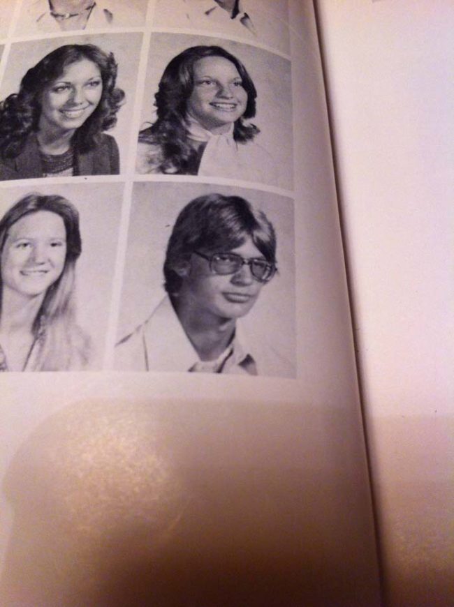 Here's his class photo from the 1978 yearbook.