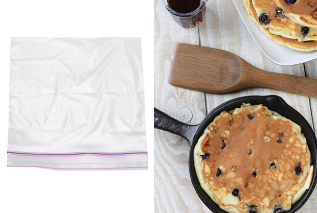 Make pancakes in a bag.