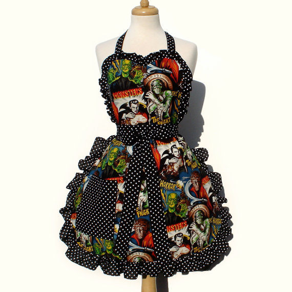 Here's a horror movie apron for cooking those brains you crave.