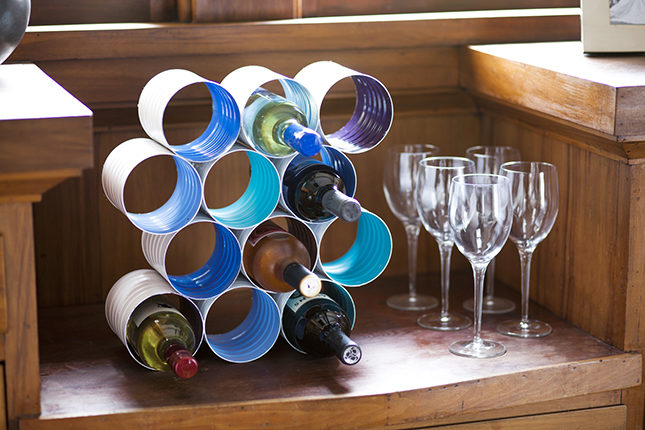 This <a href="http://www.brit.co/coffee-can-wine-rack/" target="_blank">wine rack</a> looks like it was professionally made.