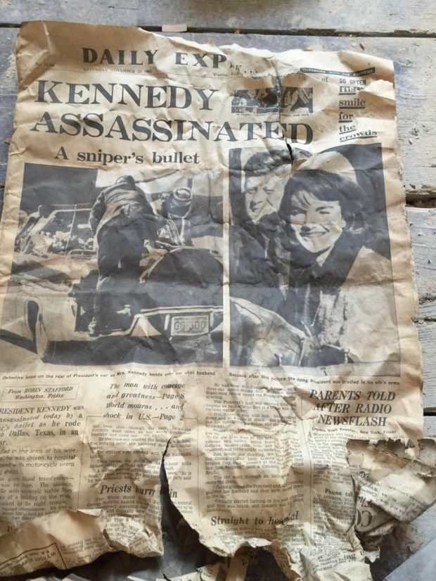 This person found a newspaper from the day after Kennedy was killed.