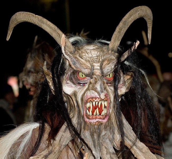 After the Austrian Civil War, the fascist Dollfuss regime banned all celebration of the Krampus tradition, since he was seen as a Satanic figure.
