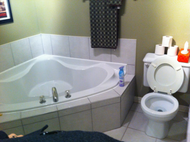 Don't revert back to times without modern-day plumbing -- fill that tub with water!
