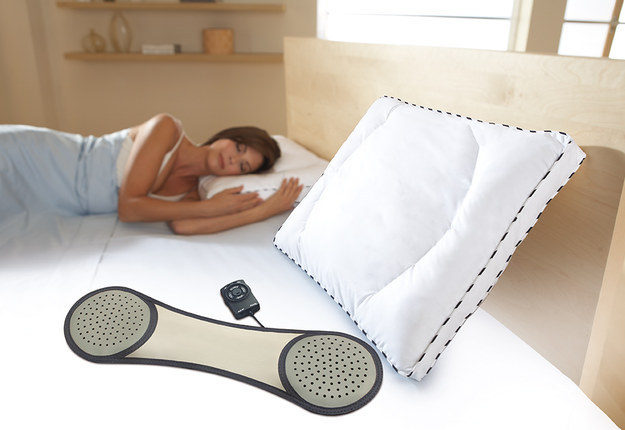 Play nature sounds directly under your pillow with this unique speaker.