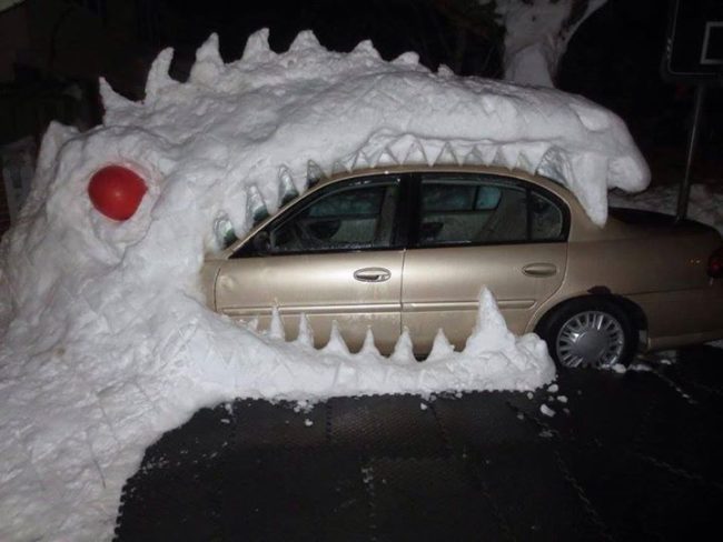 If your car is going to be covered in snow, it might as well look cool.