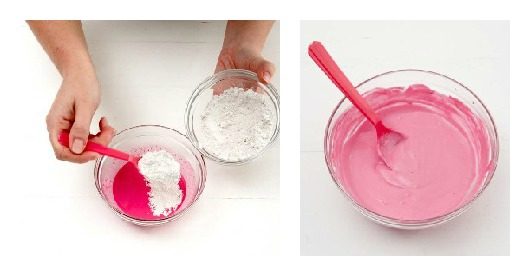 Mix 3 teaspoons of wood glue with 3.75 tablespoons of water until it's smooth. Mix in 3 teaspoons of acrylic paint until the color is even. 