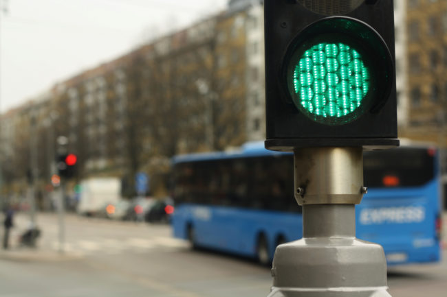 Time traffic signals to help increase your miles per gallon.