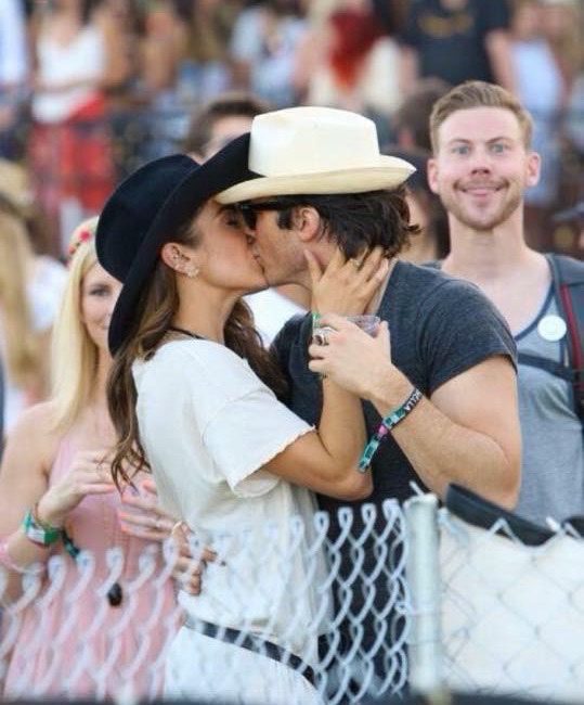 Just a Redditor photobombing Ian Somerhalder and Nikki Reed. Nothing to see here.