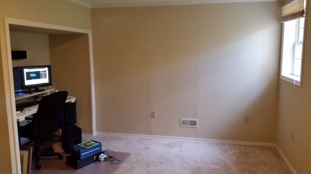 Here's how the room looked before he started the project.