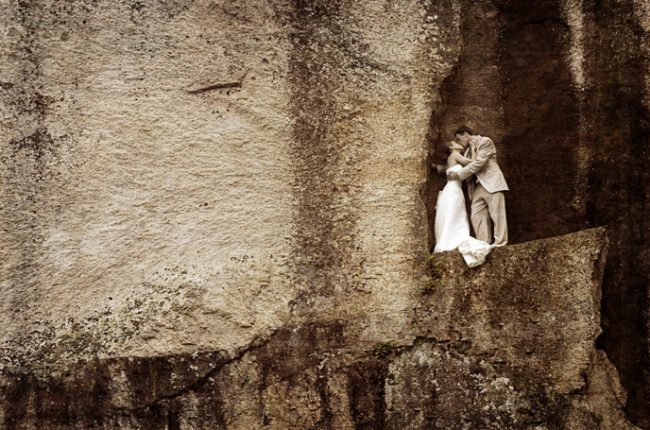 His favorite cliff face of all is the Cathedral Ledge in New Hampshire. After meeting a particularly adventurous couple back in 2008, Philbrick had a brilliant idea. He took the clients to that very spot, captured some truly incredible wedding photos, and the rest is history.