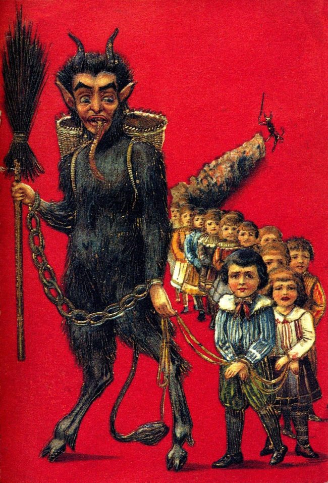 Historians believe that Krampus' origins can be found in the pre-Christian religions of the Alpine area. The Horned God was a popular pagan deity that was worshipped by witches.