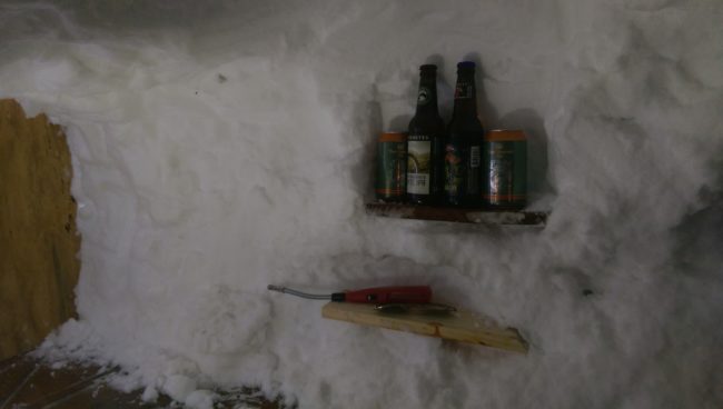 And what luxury accommodations would be complete without a mini bar? This is the party igloo!