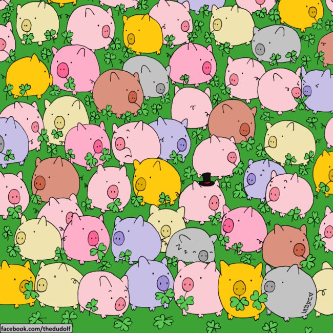 If you really want to put your fragile sense of self-worth to the test, find the four-leaf clover in this precious, pig-filled hellscape.