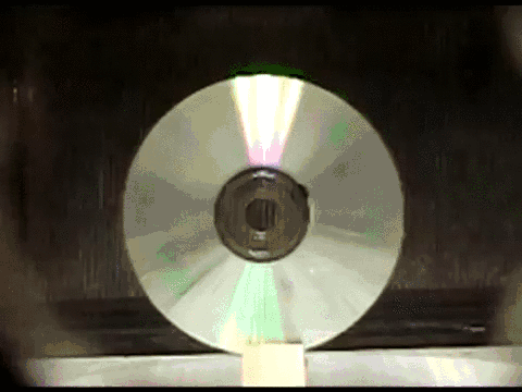 CD in a  microwave.