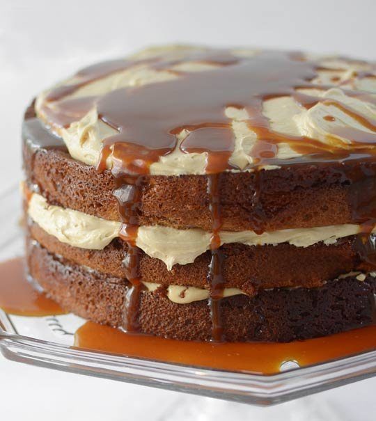 You may not want to share this <a href="http://www.thekitchn.com/recipe-caramel-banana-cake-28969" target="_blank">caramel banana layer cake</a>.