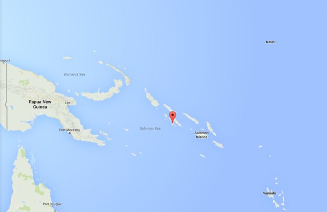 To give you an idea of how secluded the island is, here is a zoomed-out map of its location.