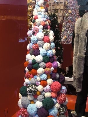 If knitting is your jam, check out this <a href="http://www.buzzfeed.com/melismashable/25-alternative-christmas-trees#.iuXlNpAVj" target="_blank">yarn tree</a> project. Make a cone-shaped base from poster paper and hot-glue those babies until you can't anymore.