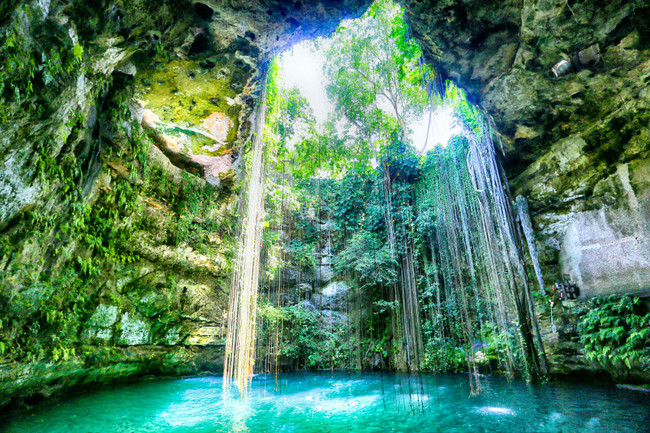 Dive into Mexico's Ik Kil Cenote.