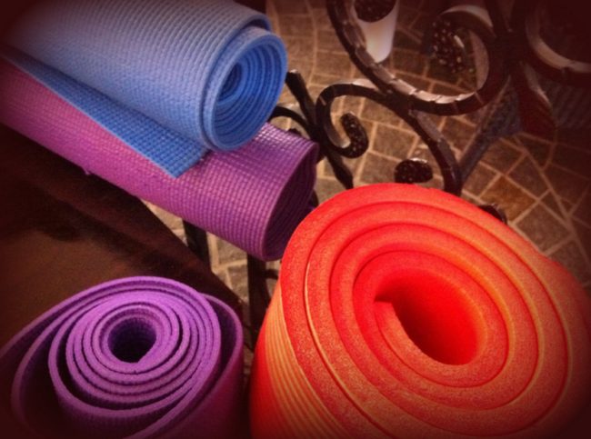 You put your bare feet on them, you sweat on them, dead skin lives on them &mdash; I'm talking about yoga mats, people. They can even house the debilitating ring worm and staph bacteria.