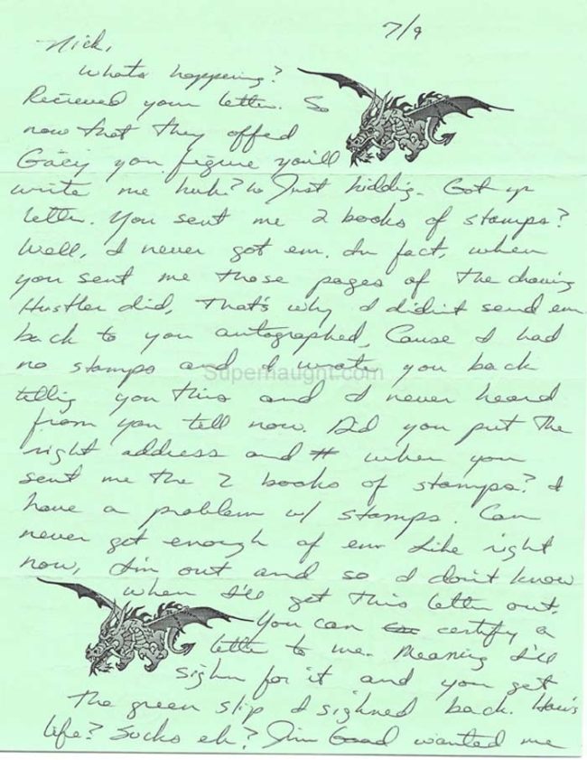Handwritten Night Stalker letter, anyone? Starting at only $150.