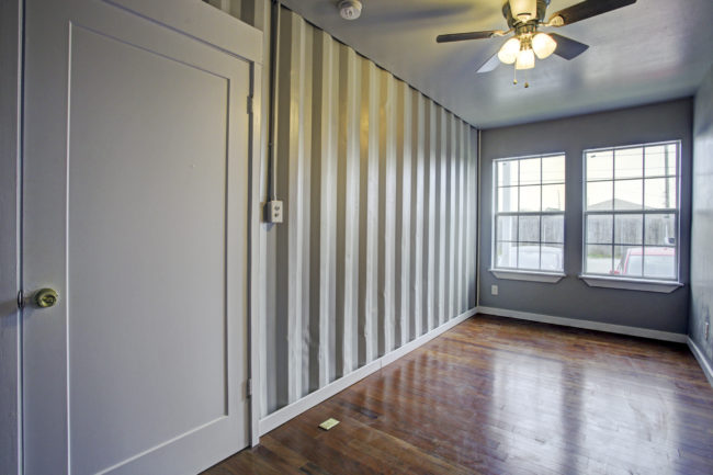 The freight container walls can still be seen, but I think it gives the home a neat, industrial look.