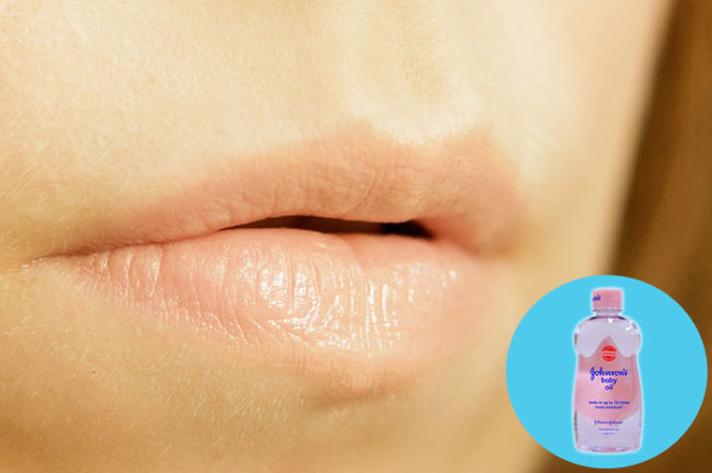 Mix a teaspoon of the oil with one half teaspoon of sugar and some drops of lemon juice -- use that as a lip scrub nightly!