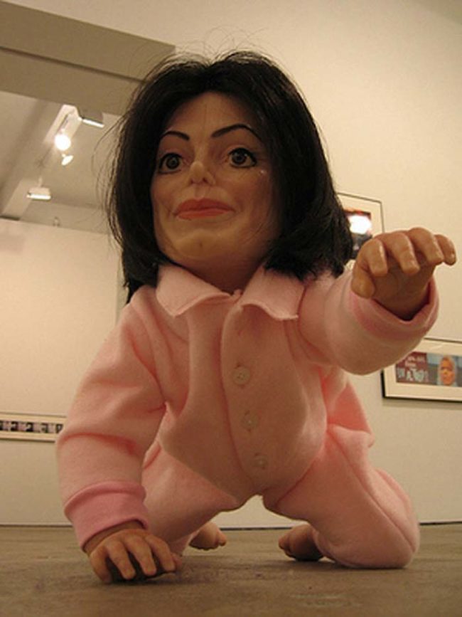 Someone obviously had to make a doll with Michael Jackson's face on it.