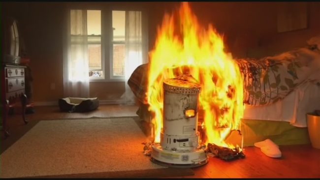 More than half of all heater fires are caused by placing things that can easily burn too close to the units.