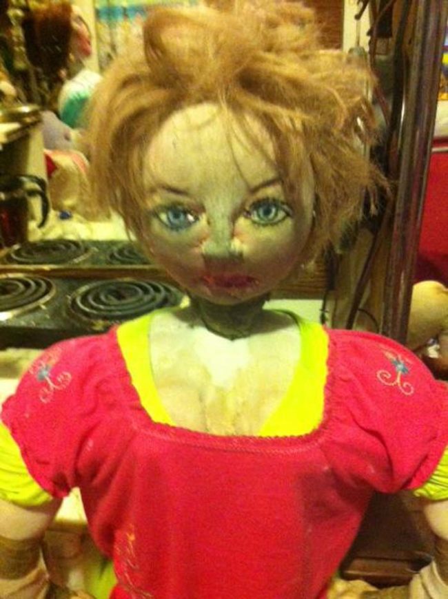 This was made by someone's uncle who loves making dolls. He should probably find a new hobby.