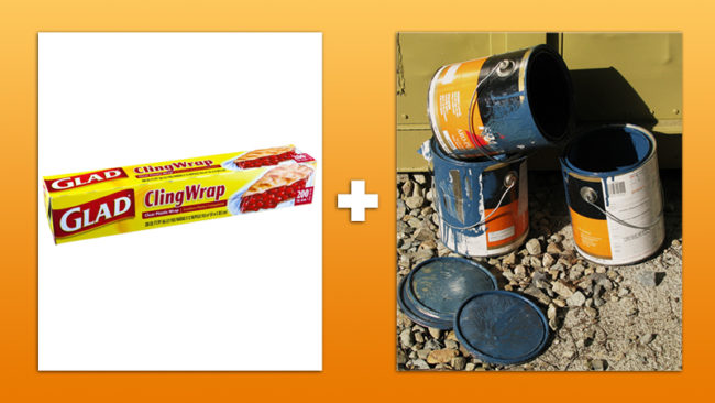 Preserving paint is easy if you put cling wrap between the lid and the canister.