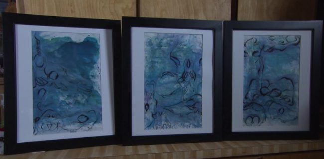 Those were the first clues that led her family to believe she had been a participant of the "Blue Whale Challenge," a rumored set of online challenges that end in suicide. Then when they took a closer look at these abstract paintings she made for school, they found another clue. The teen had painted in skeletons of blue whales.