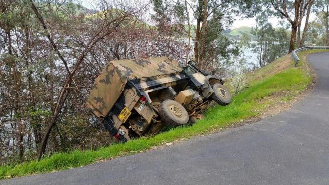 Okay, so we don't know if this was a teen, but even the military isn't exempt. Look close: that sticker says "driver under instruction." 