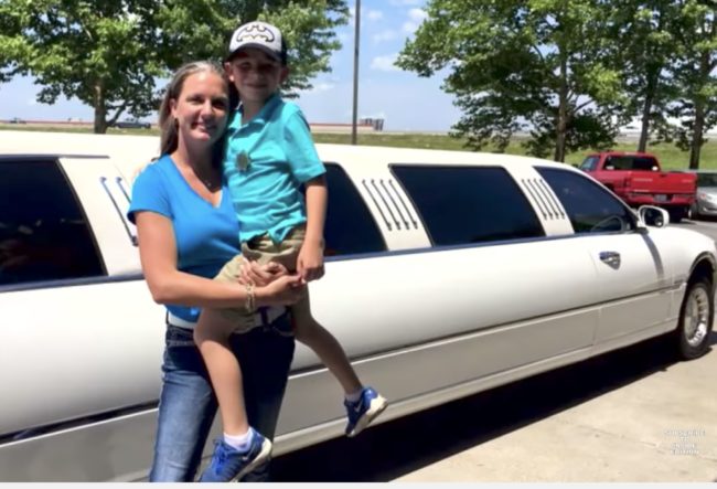 They were surprised when a limo arrived outside their house and took them to a local Dave and Buster&rsquo;s.